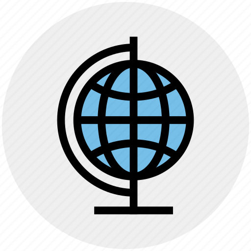 Desk globe, education, globe, map, science, table globe, world map icon - Download on Iconfinder