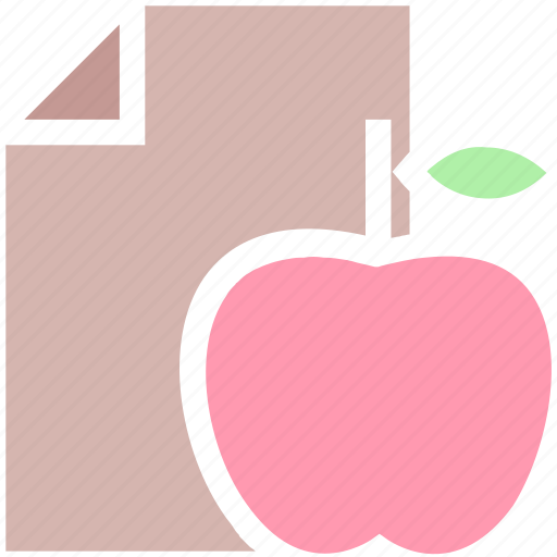 Apple, diet, food, fruit, healthy fruit, page, paper icon - Download on Iconfinder