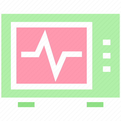 Ecg machine, ecg monitor, electrocardiogram, heartbeat, heartbeat screen, lifeline, science icon - Download on Iconfinder