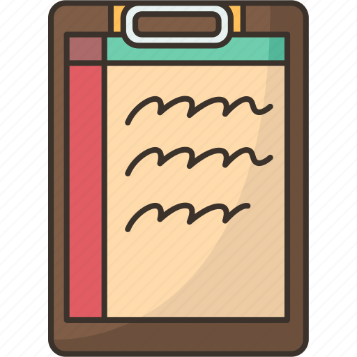 Clipboard, notepad, paper, sheet, stationery icon - Download on Iconfinder