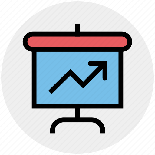 Arrow, board, chart, diagram, presentation, statistic, up icon - Download on Iconfinder