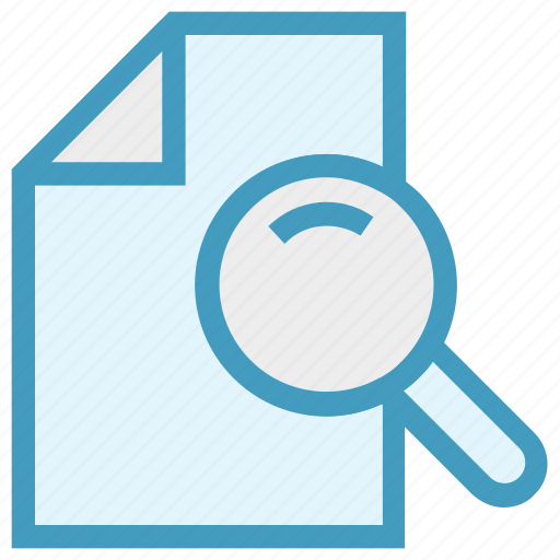 Document, file, magnifier, magnifying glass, page, sheet icon - Download on Iconfinder