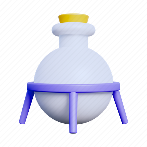 Flask, beaker, laboratory, lab, science, experiment, research 3D illustration - Download on Iconfinder