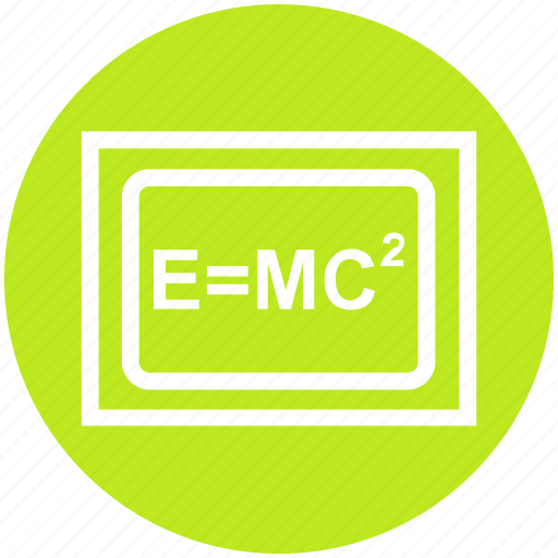 Education, einstein formula, emc2, formula, physics, science, science formula icon - Download on Iconfinder