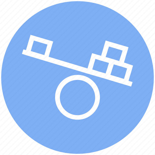 Balance, level, science, seesaw, teeter totter, teeterboard icon - Download on Iconfinder