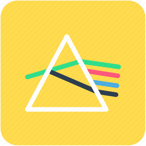 Angle, physics, prism, refraction, science diagram icon - Download on Iconfinder