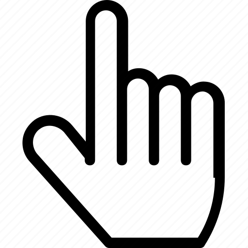 Click, finger, finger gesture, finger touch, pointing finger icon - Download on Iconfinder