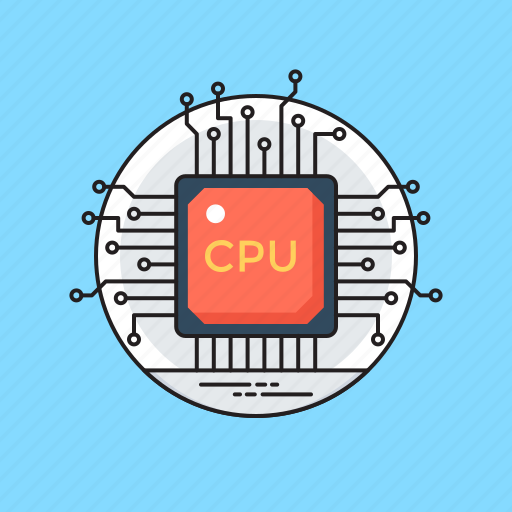 Cpu chip, hardware, microprocessor, motherboard, processor chip icon - Download on Iconfinder
