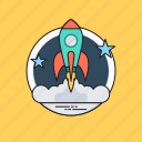 business launch symbol, missile, rocket launch, space rocket, startup symbol