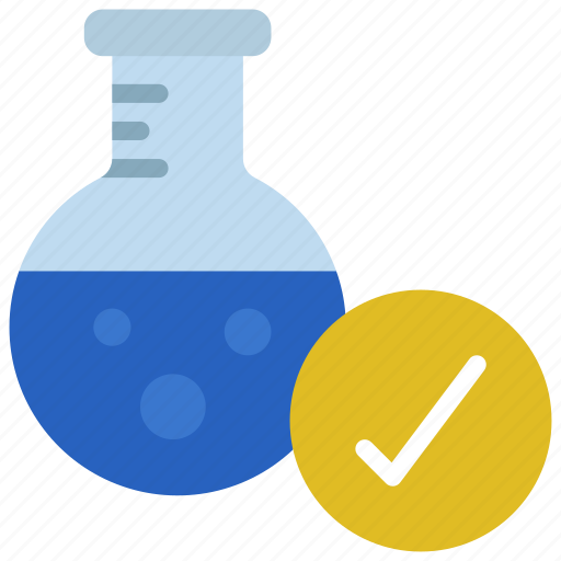 Approved, test, scientific, approval, beaker icon - Download on Iconfinder