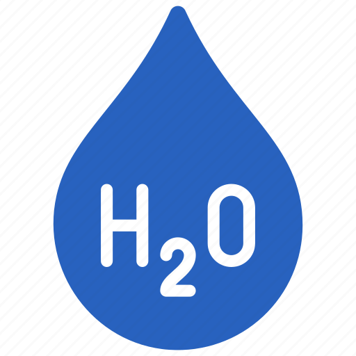 H2o, scientific, water, drop, droplet icon - Download on Iconfinder