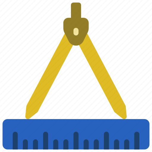 Ruler, and, compass, scientific, maths, measurement icon - Download on Iconfinder