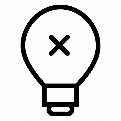 Bulb, delete, lamp, light, question icon - Download on Iconfinder
