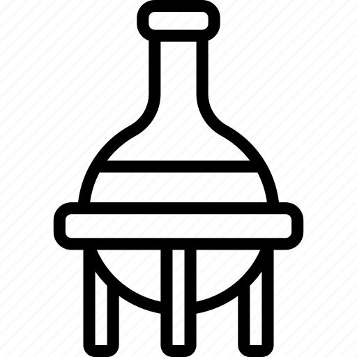 Beaker, in, stand, scientific, glass icon - Download on Iconfinder