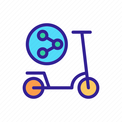 Mark, phone, rent, scooter, service, share, sharing icon - Download on Iconfinder