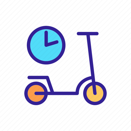 Phone, rent, scooter, service, sharing, time, using icon - Download on Iconfinder