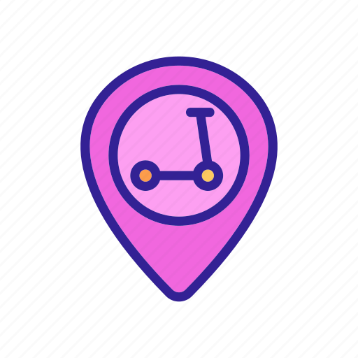 Gps, location, mark, phone, rent, scooter, sharing icon - Download on Iconfinder