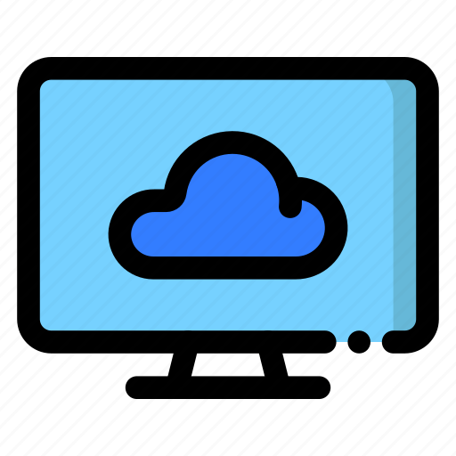 Cloud, gaming, pc, screen, tv, display, airplay icon - Download on Iconfinder