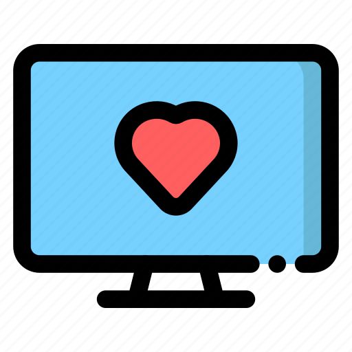 Heart, like, pc, screen, tv, display, favorite icon - Download on Iconfinder