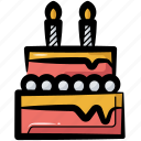 birthday cake, cake, sweet cake, birthday tart, dessert