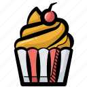 cupcake, fairy cake, muffin, cherry cupcake, cute cupcake