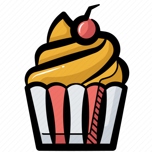 Cupcake, fairy cake, muffin, cherry cupcake, cute cupcake icon - Download on Iconfinder