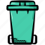 trash bin, trash can, dustbin, garbage can, recycle bin 
