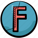 letter f, f alphabet, f initial, laundry, laundry symbol