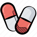 capsules, pill, medicine, pharmacy, medical capsule