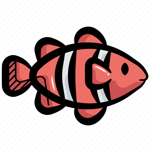 Clown fish, clownfish, anemone fish, nemo, pet fish icon - Download on Iconfinder