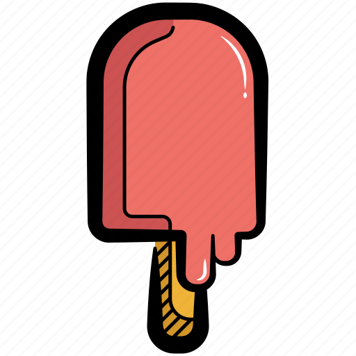 Ice cream, melting ice cream, popsicle, ice lolly, freeze pop icon - Download on Iconfinder