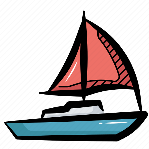Sailing ship, sailing boat, ketch, schooner, yacht icon - Download on Iconfinder