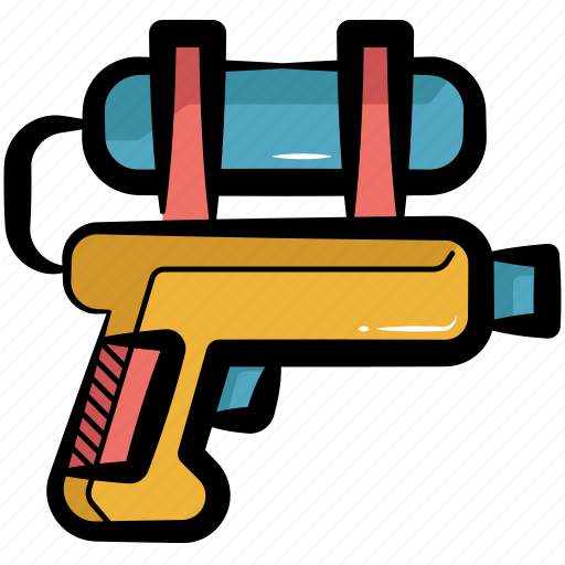 Water gun, water pistol, water blaster, squirt gun, plastic gun icon - Download on Iconfinder