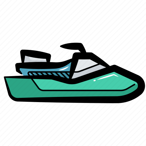 Jetski, sea jet, water craft, sea scooter, speed boat icon - Download on Iconfinder
