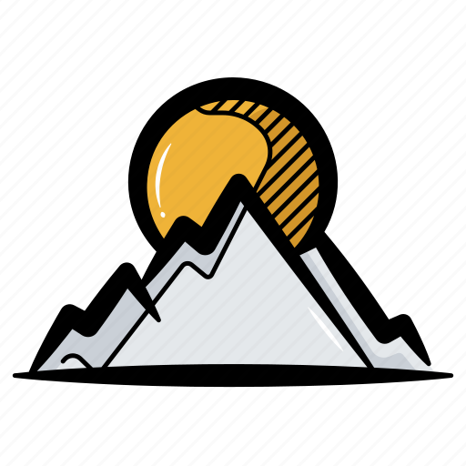 Mountain, alp, hill, pinnacle, mountain peak icon - Download on Iconfinder