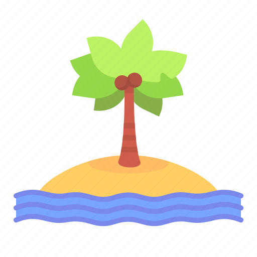 Beach, island, landscape, nature, palmtree icon - Download on Iconfinder