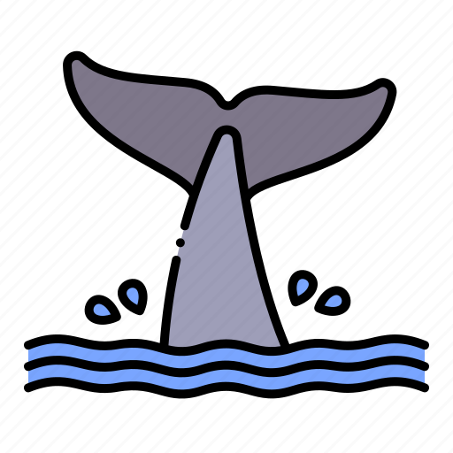 Animal, aquatic, nature, sea, sealife, tail, whale icon - Download on Iconfinder