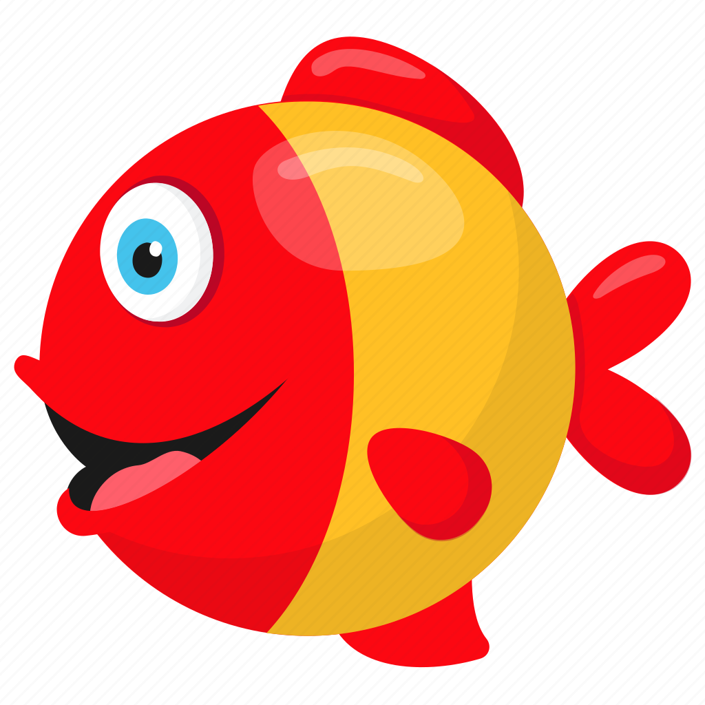 Aquatic animal, fish, fish cartoon, sea animal, tropical fish icon