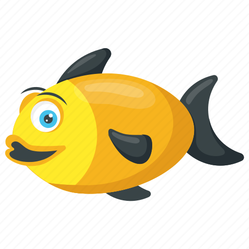 Anemone fish, clown fish, marine anemonefish, pomacentridae, yellow and black fish icon - Download on Iconfinder
