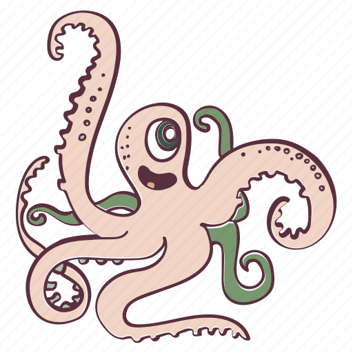 Animal, ocean, octopus, pink, sea icon - Download on Iconfinder