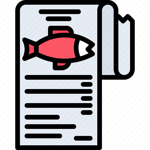 Fish, purchase, list, price, seafood, shop, food icon - Download on Iconfinder