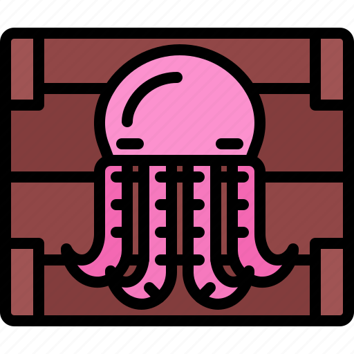 Octopus, box, seafood, shop, food icon - Download on Iconfinder