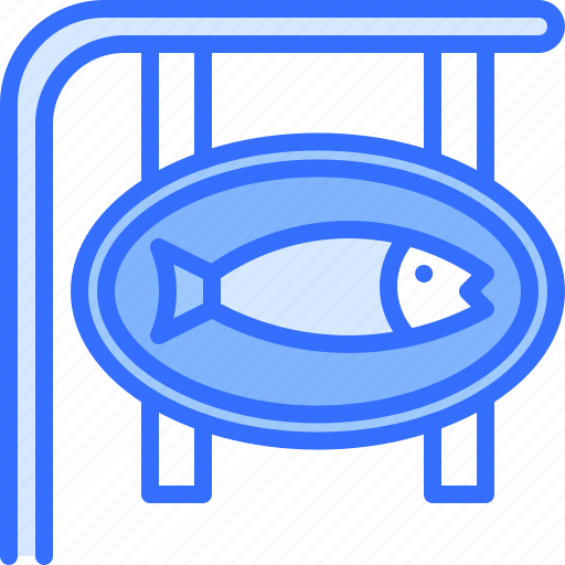 Fish, sign, signboard, seafood, shop, food icon - Download on Iconfinder