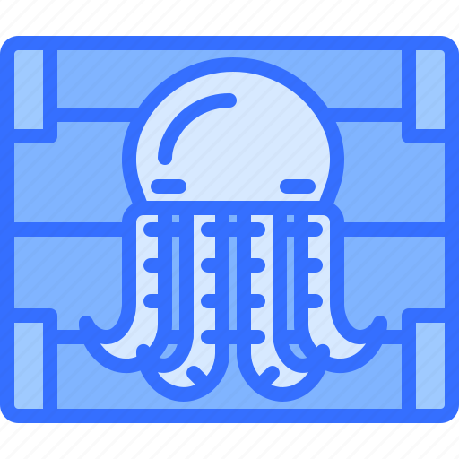 Octopus, box, seafood, shop, food icon - Download on Iconfinder