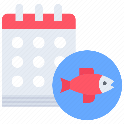 Calendar, fish, date, seafood, shop, food icon - Download on Iconfinder