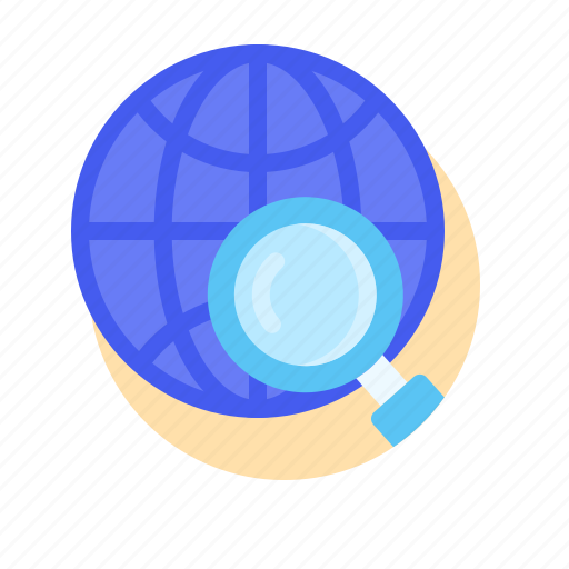 Global, world, search, searching, find, magnifying glass, zoom icon - Download on Iconfinder