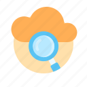 cloud, search, searching, find, magnifying glass, zoom, explore