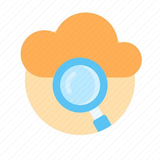 Cloud, search, searching, find, magnifying glass, zoom, explore icon - Download on Iconfinder