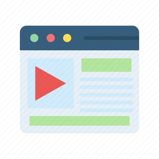 Video marketing, advertising, streaming, player, film, sitemap icon - Download on Iconfinder