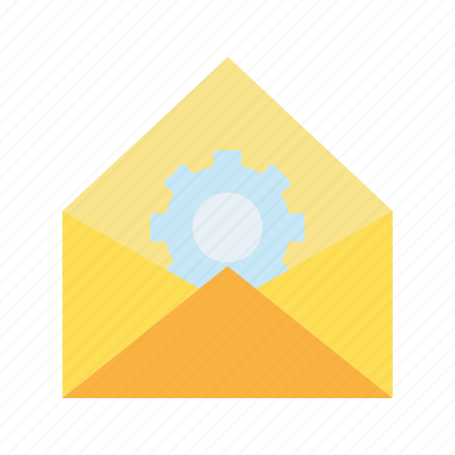Email optimization, mail, envelope, communication, letter, gear, message icon - Download on Iconfinder